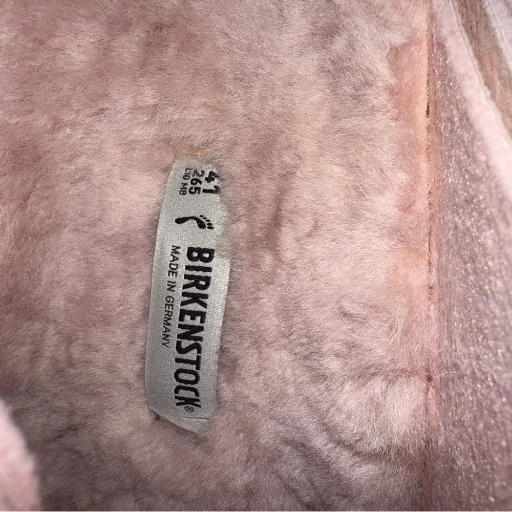 Birkenstock Microfiber Shearling Sandal - Desert Dust Rose - Picture 5 of 8